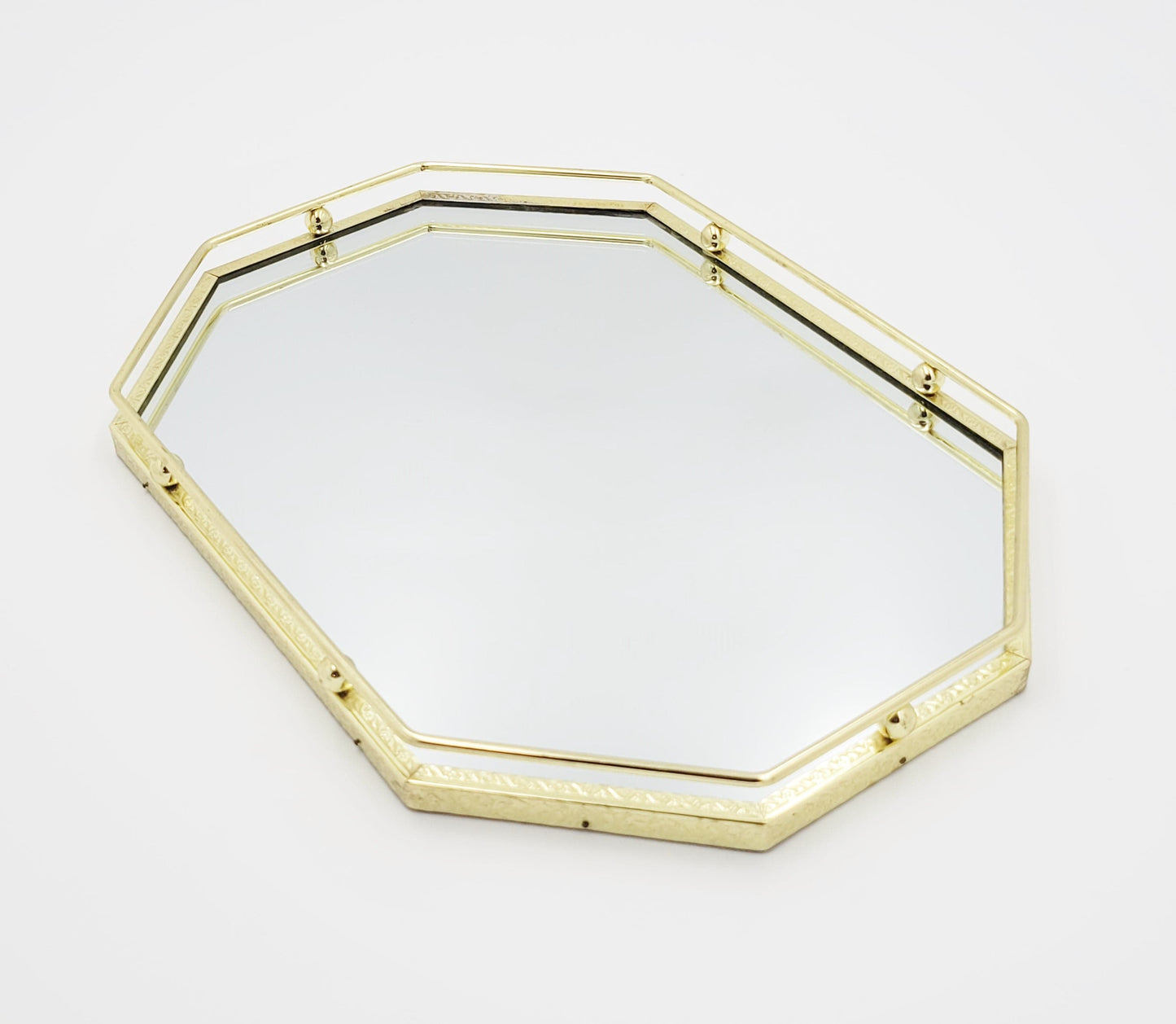 MCM Vanity Tray vanity mirror Mid Century Modern Brass and Mirror Hollywood Regency Vanity Tray 1950s