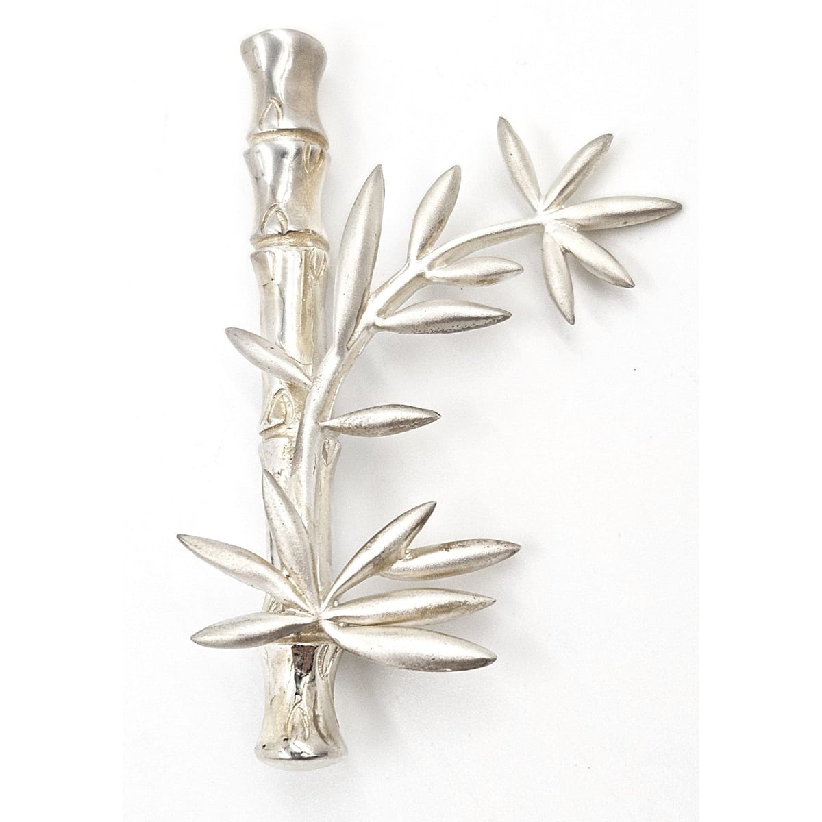 MFA USA Jewelry Vintage MMA Modernist Sterling Silver Bamboo Stalk and Leaves Brooch