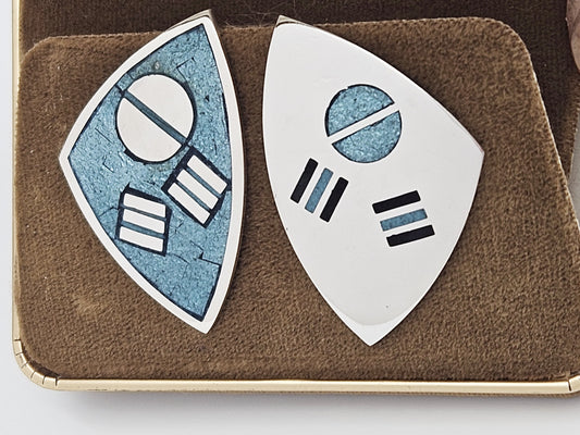 Michiko Jewelry Design Jewelry Carol Matsumoto Michiko JewelryDesign Sterling 14k Gold Modernist Earrings 90s