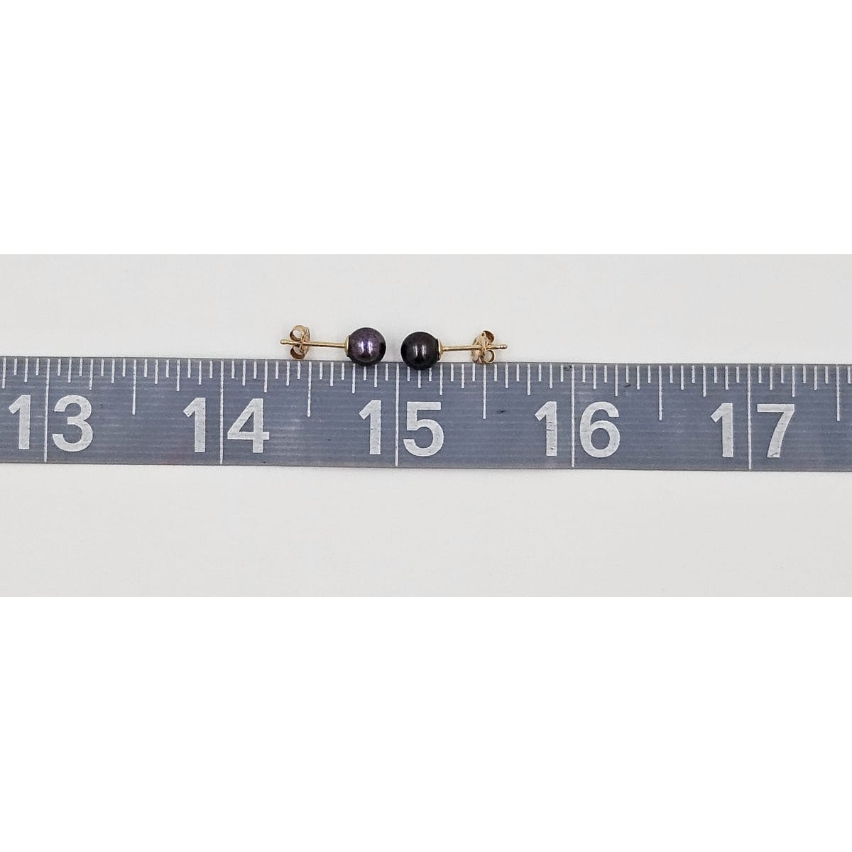 Mikimoto Jewelry Vintage Mikimoto 14k Gold Black South Sea Iridescent 5mm Pearl Stud Earrings