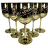 Moet Chandon Barware NOS Gold Crystal Glass Moët & Chandon Wine Water Champagne Goblets IOB