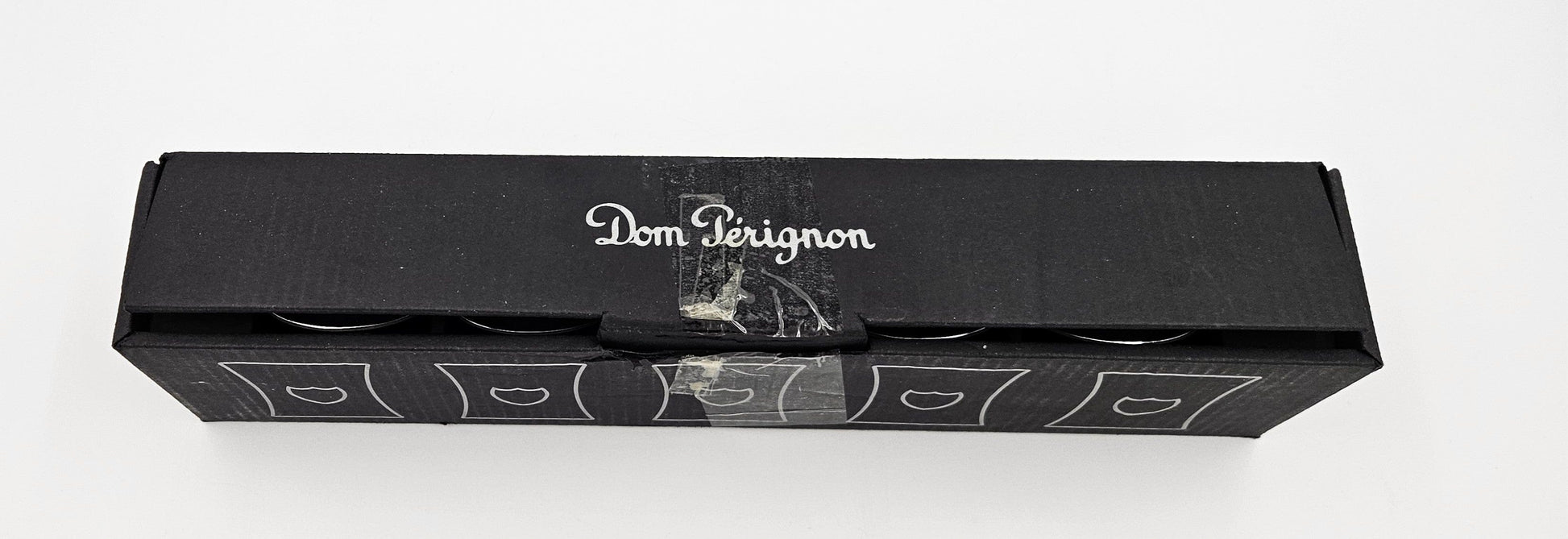 Moet Chandon Dom Perignon Barware RARE Set Pewter M Szekely Moet Chandon Dom Perignon Menu Holders NOS