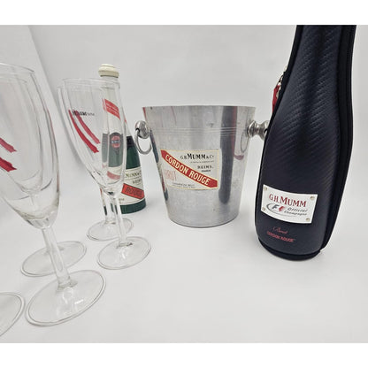 Mumm Champagne Barware MCM Mumm Champagne Ice Bucket Glassware &amp; More Lot 1