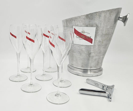 Mumm Champagne Barware MCM Mumm Champagne Ice Bucket Glassware & More Lot 2