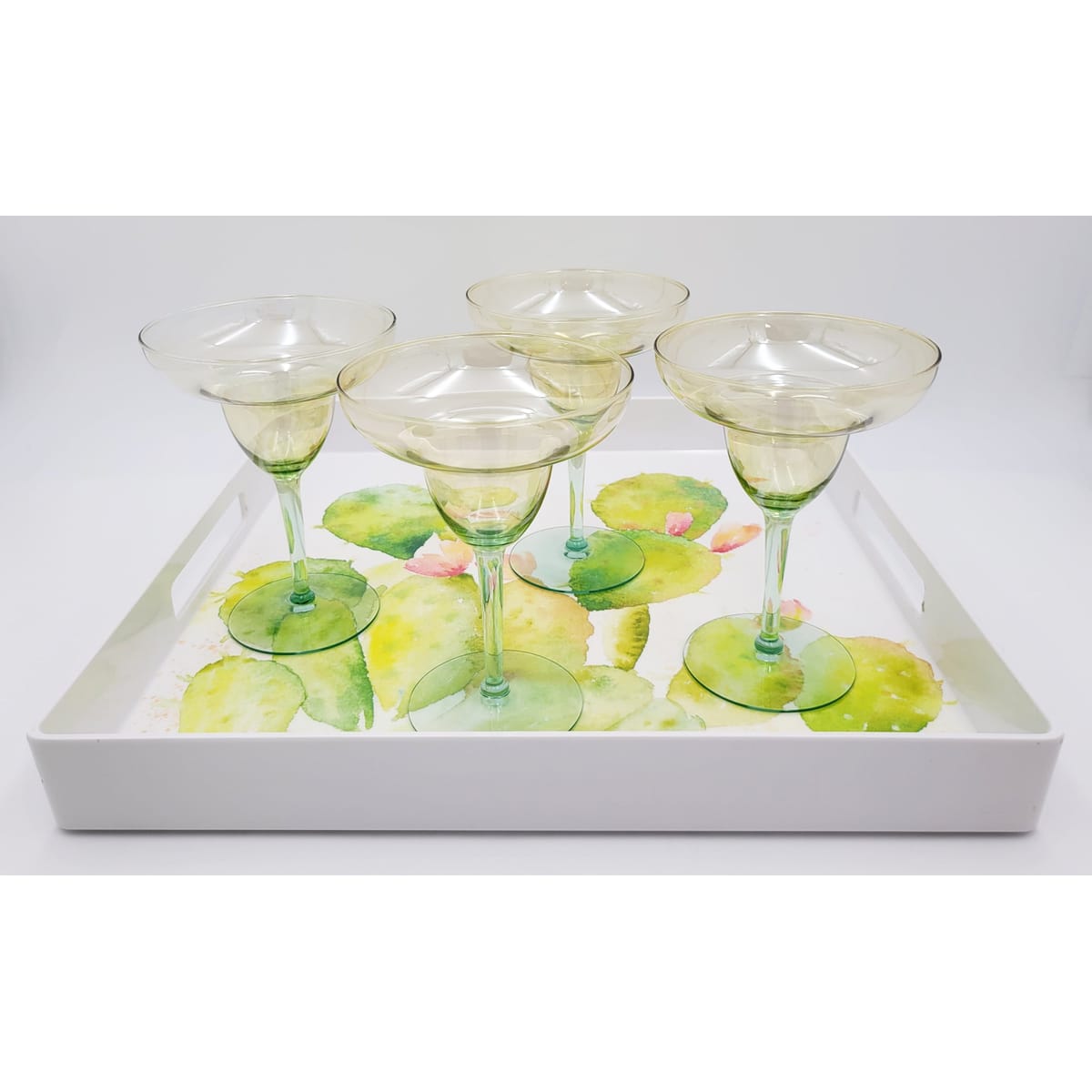 Nicole Miller Barware Curated Margarita Set Tray Chiller Glasses Pitcher Barware Set