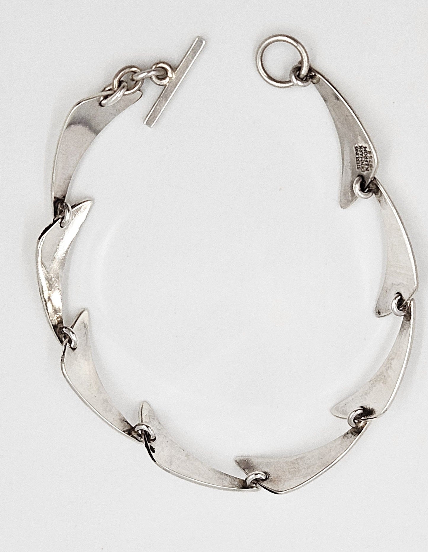 Niels Erik From Jewelry Danish Designer Niels Erik From Sterling Modernist Link Bracelet Circa 1950s