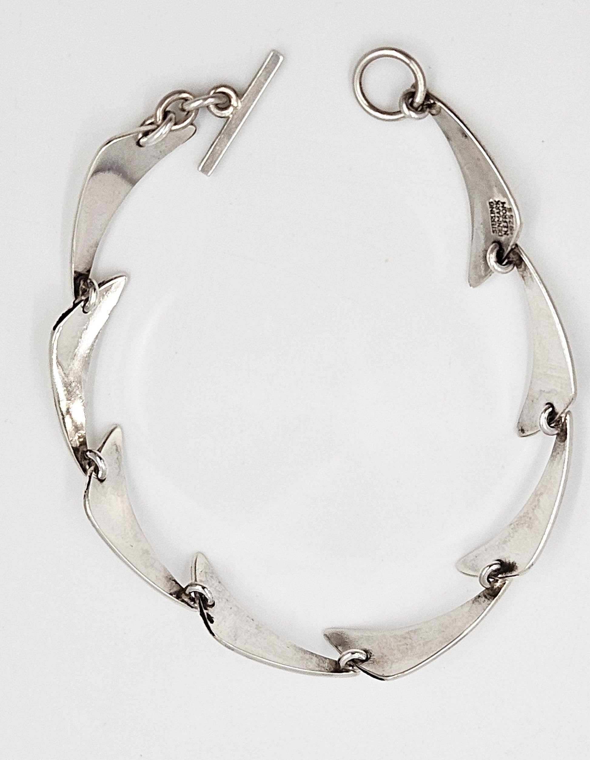Niels Erik From Jewelry Danish Designer Niels Erik From Sterling Modernist Link Bracelet Circa 1950s