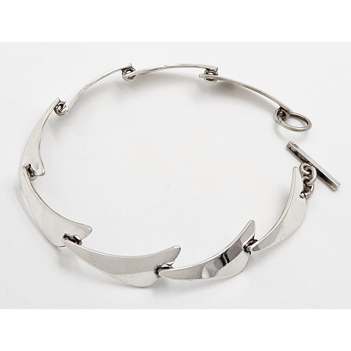 Niels Erik From Jewelry Danish Designer Niels Erik From Sterling Modernist Link Bracelet Circa 1950s