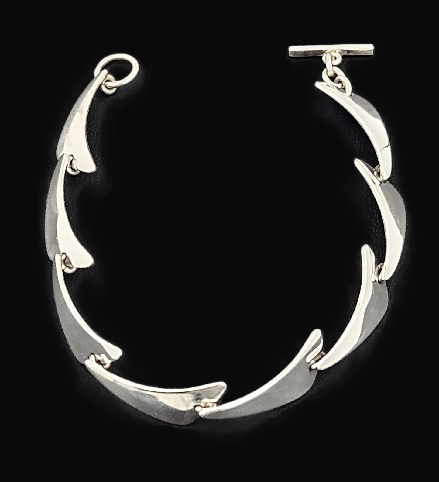 Niels Erik From Jewelry Danish Designer Niels Erik From Sterling Modernist Link Bracelet Circa 1950s