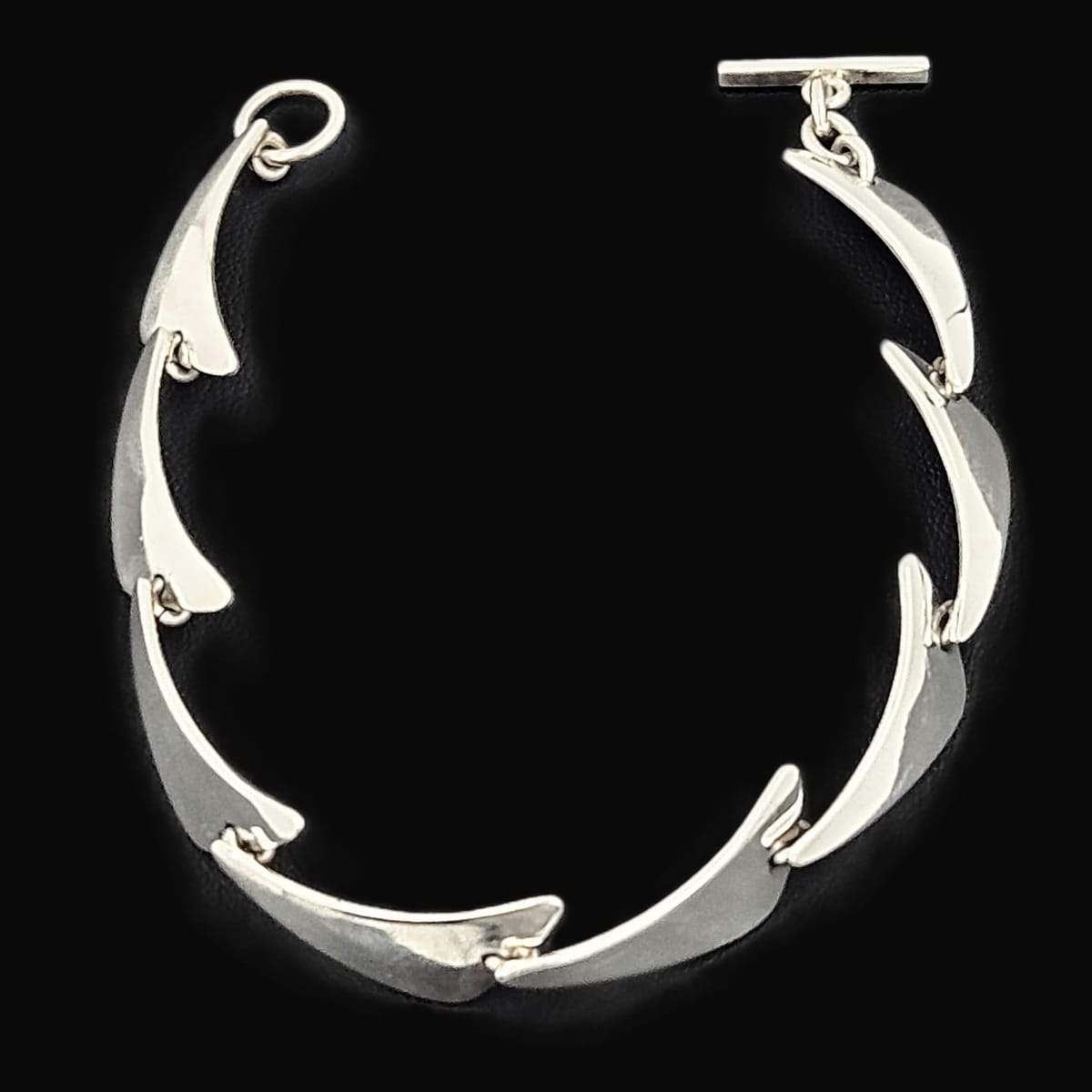 Niels Erik From Jewelry Danish Designer Niels Erik From Sterling Modernist Link Bracelet Circa 1950s
