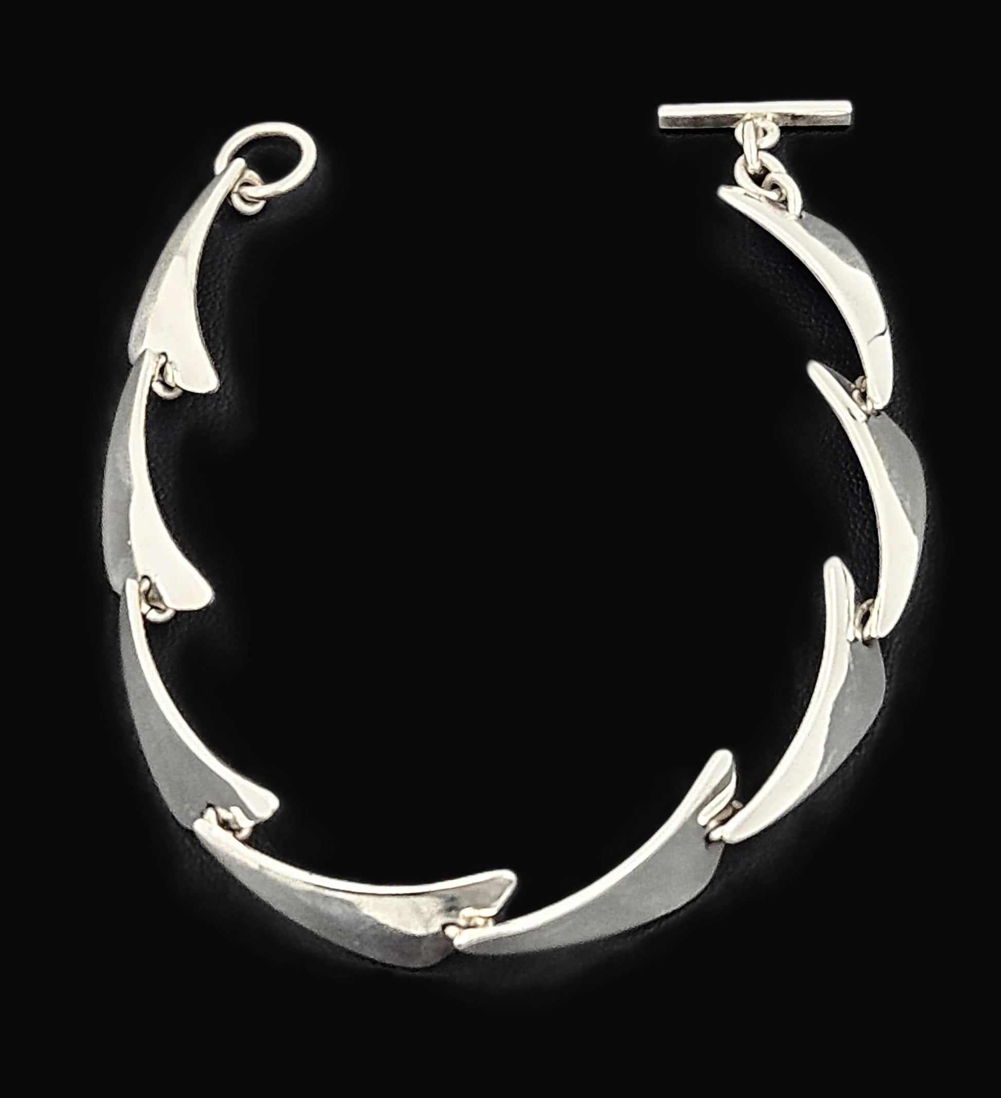Niels Erik From Jewelry Danish Designer Niels Erik From Sterling Modernist Link Bracelet Circa 1950s