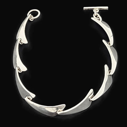 Niels Erik From Jewelry Danish Designer Niels Erik From Sterling Modernist Link Bracelet Circa 1950s