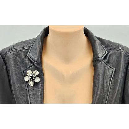 Niels Erik From Jewelry Danish NE From Sterling Modernist Flowers Demi Parure Set C. 1950s