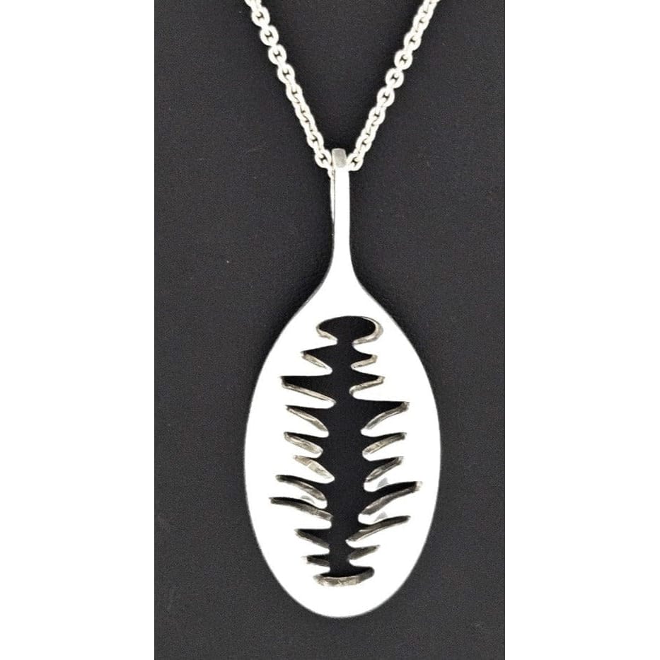 Niels Erik From Jewelry Danish Niels Erik From Abstract Modernist Sterling Pendant Necklace 1960s