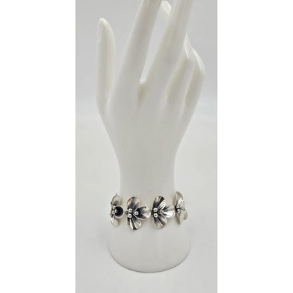 Niels Erik From Jewelry Danish Niels Erik From Sterling Modernist Flowers Demi Parure Set C. 1940/50s