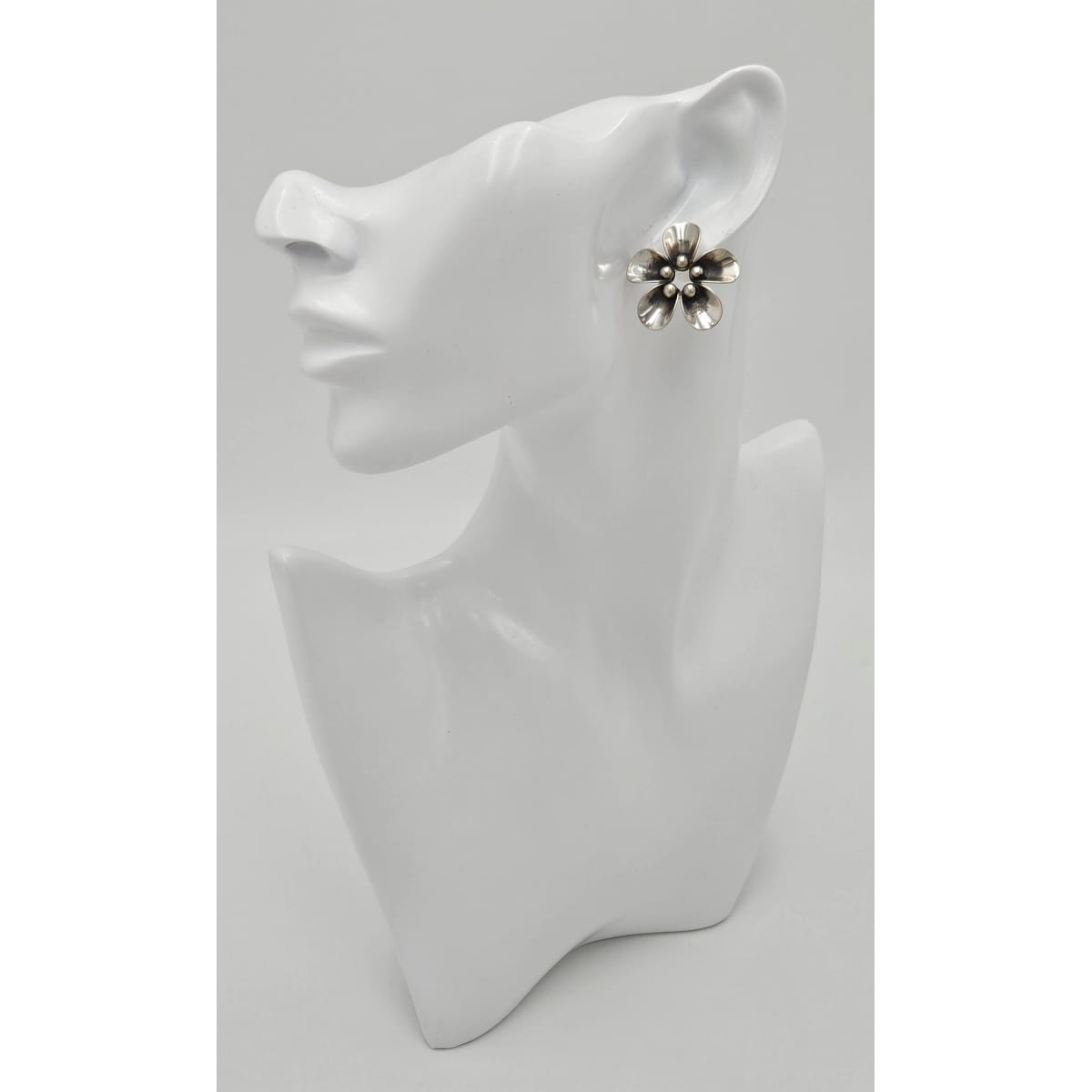 Niels Erik From Jewelry **Danish Niels Erik From Sterling Modernist Flowers Demi Parure Set C. 1940/50s
