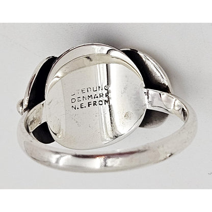 Niels Erik From Jewelry Niels Erik From Denmark Sterling 3D Viking Shields Brooch &amp; Ring Circa 1960s