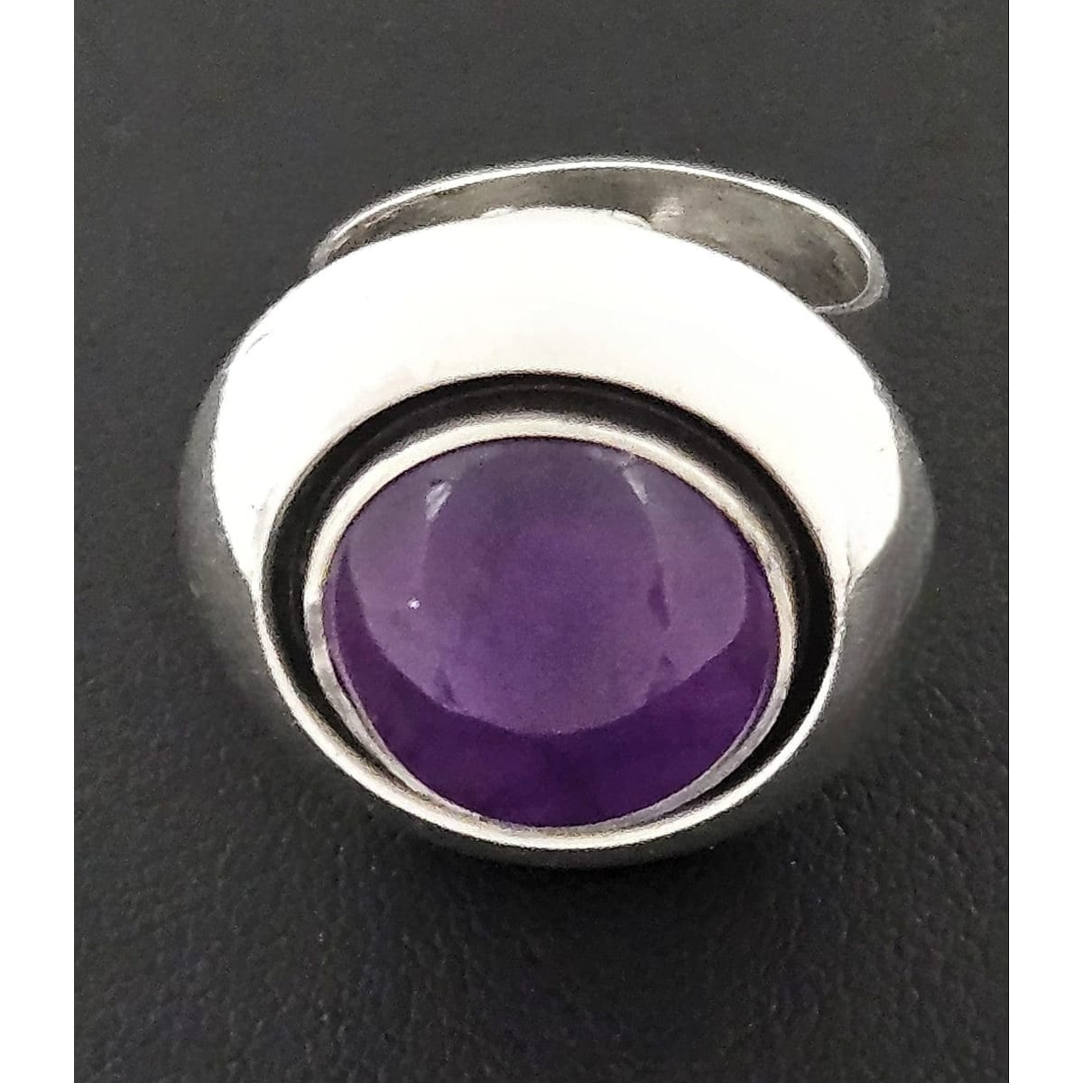 Niels Erik From Jewelry Niels Erik From Denmark Sterling Amethyst Large Unisex Statement Ring 1960s