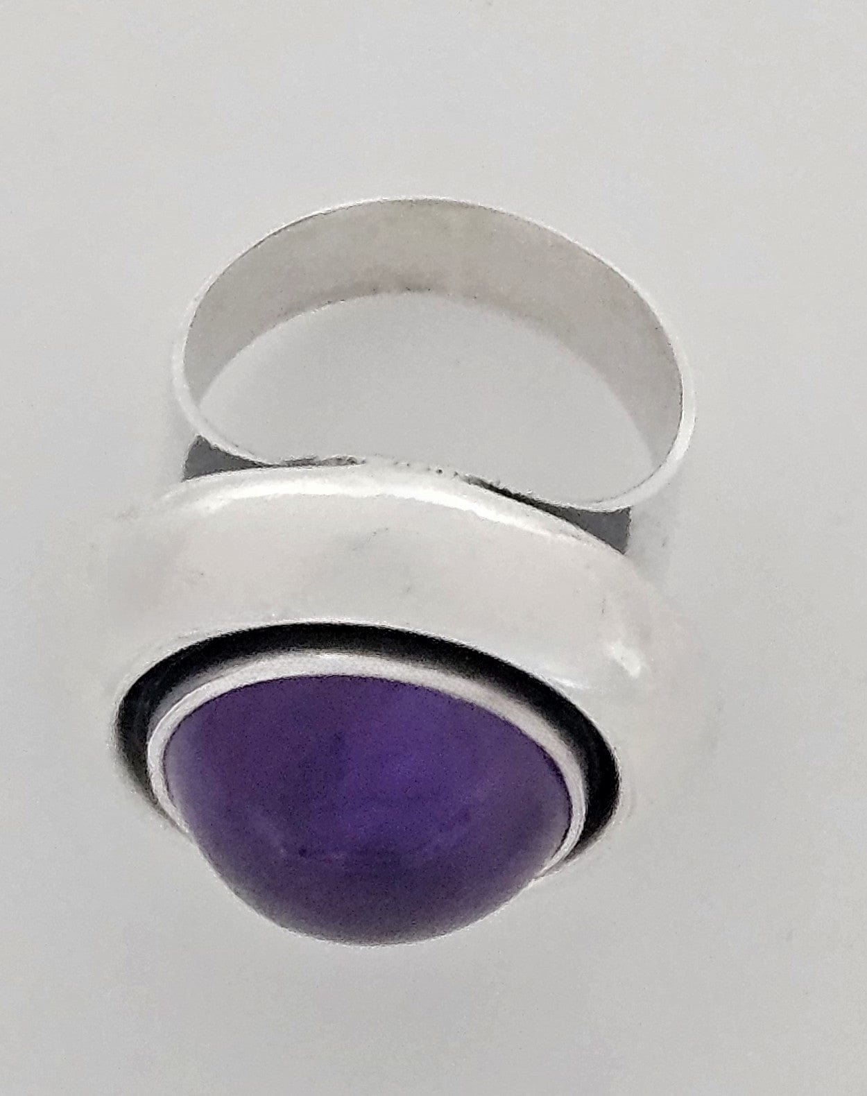 Niels Erik From Jewelry Niels Erik From Denmark Sterling Amethyst Large Unisex Statement Ring 1960s