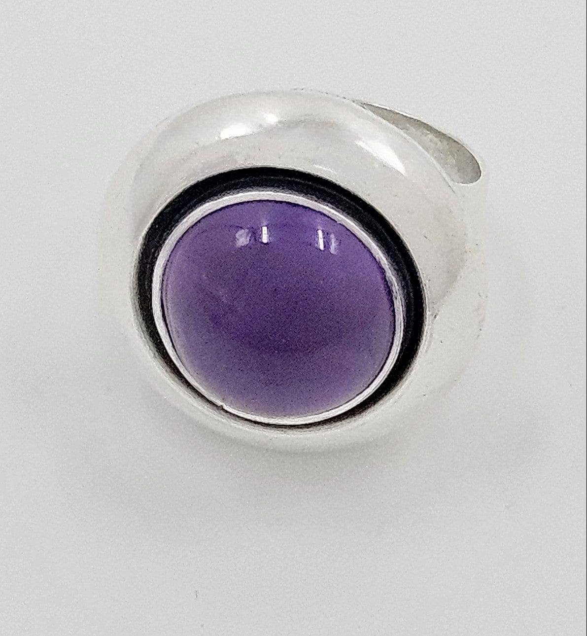 Niels Erik From Jewelry Niels Erik From Denmark Sterling Amethyst Large Unisex Statement Ring 1960s