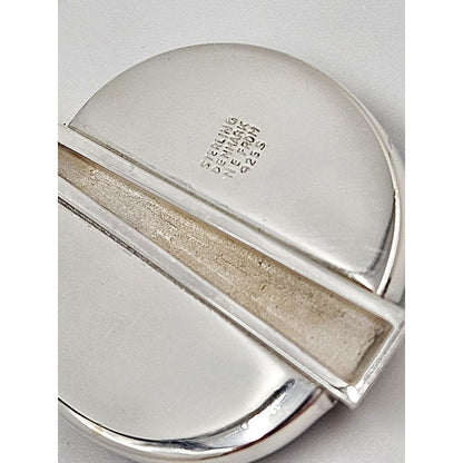 Niels Erik From Jewelry Niels Erik From Denmark Sterling Onyx Nephrite Modernist Necklace C. 1960s