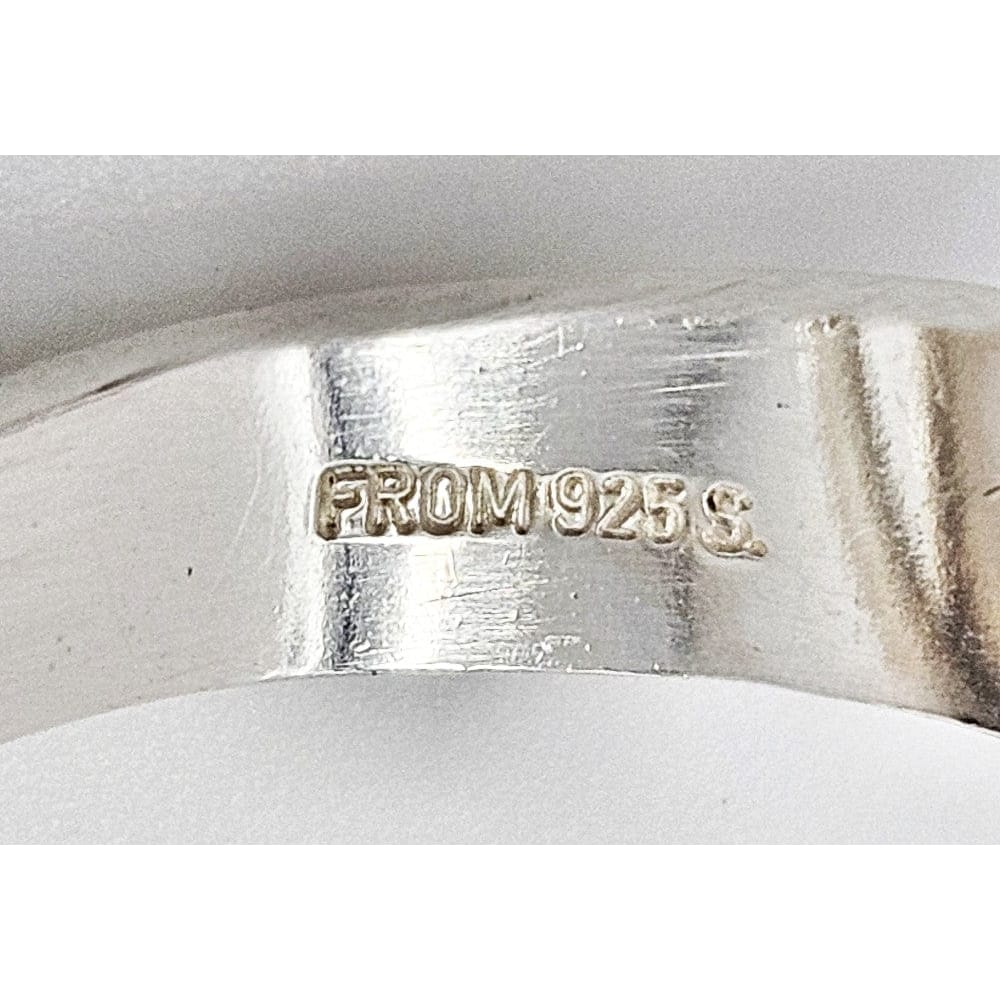 Niels Erik From Jewelry Niels Erik From Denmark Sterling Silver &amp; Nephrite Modernist Ring Circa 1960&