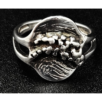 Norway Jewelry Designer Norway Sterling Modernist Brutalist Ring 1960s