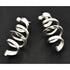 Norway Plus Designs Earrings Rare AGE Norway Designs Modernist Sterling 3D Spiral Dangle Earrings 60s