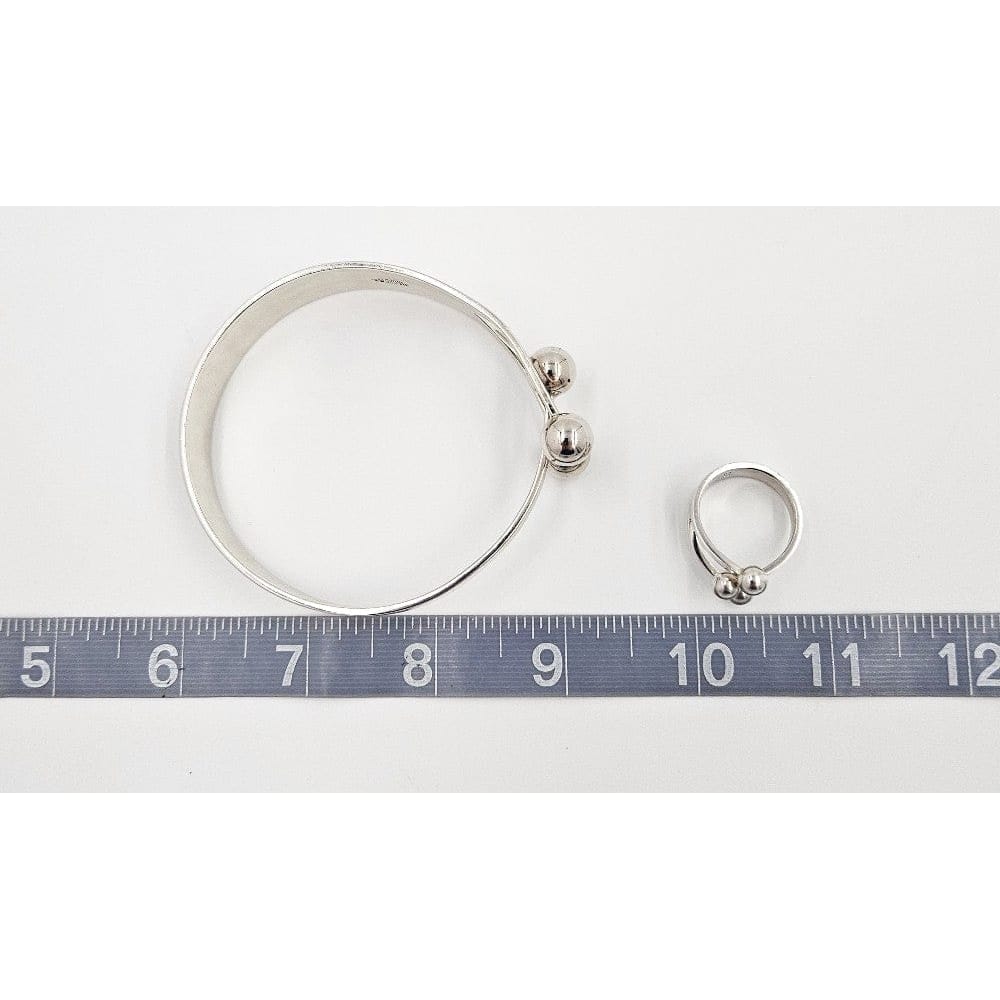 Norway Plus Designs Jewelry Anna Greta Eker Norway+Designs Sterling 3-Prong Crown Bangle Ring Set 60s