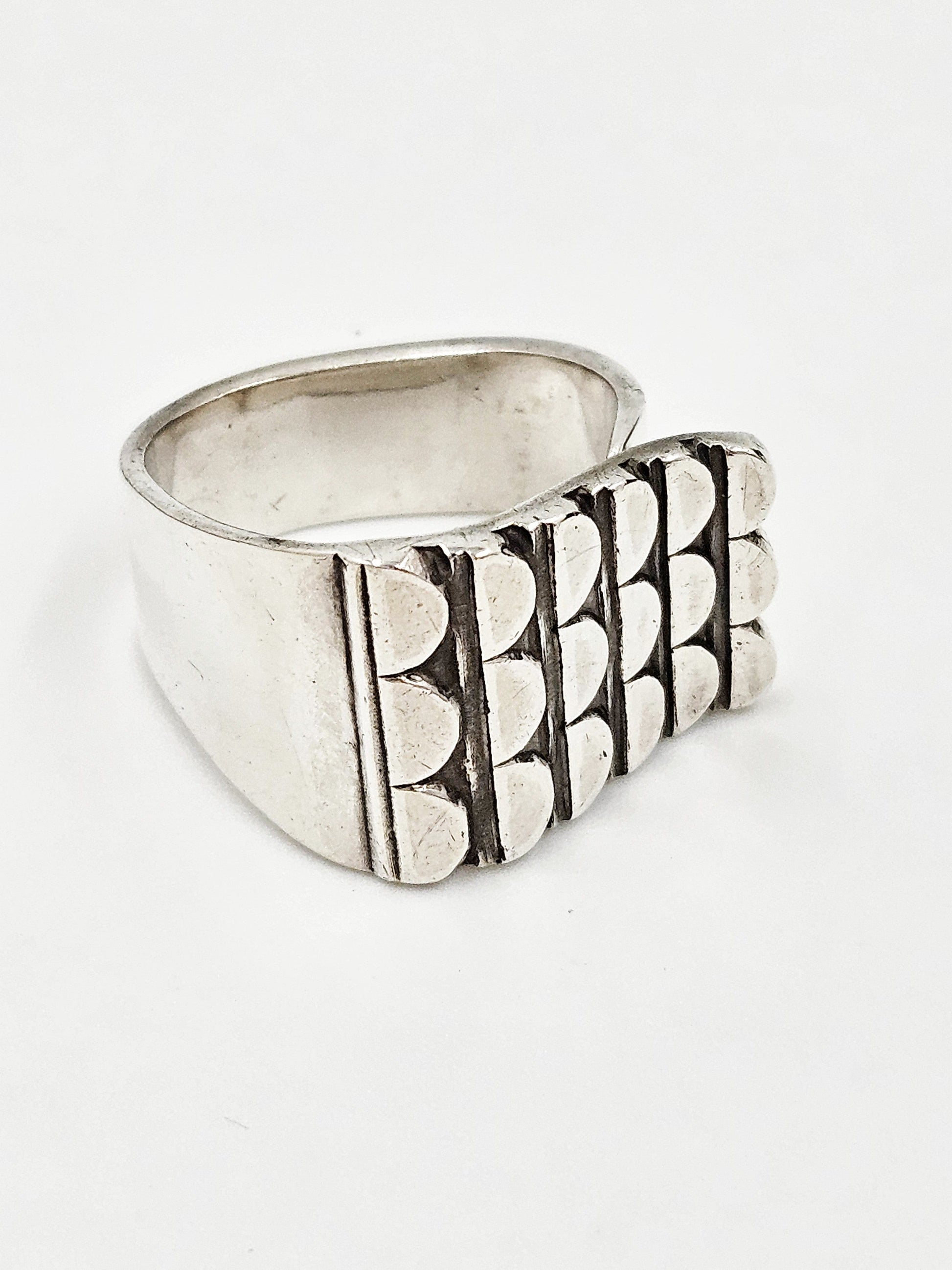 Norway Plus Designs Jewelry Designer Norway + Designs AGE Sterling Modernist Ring 1960s