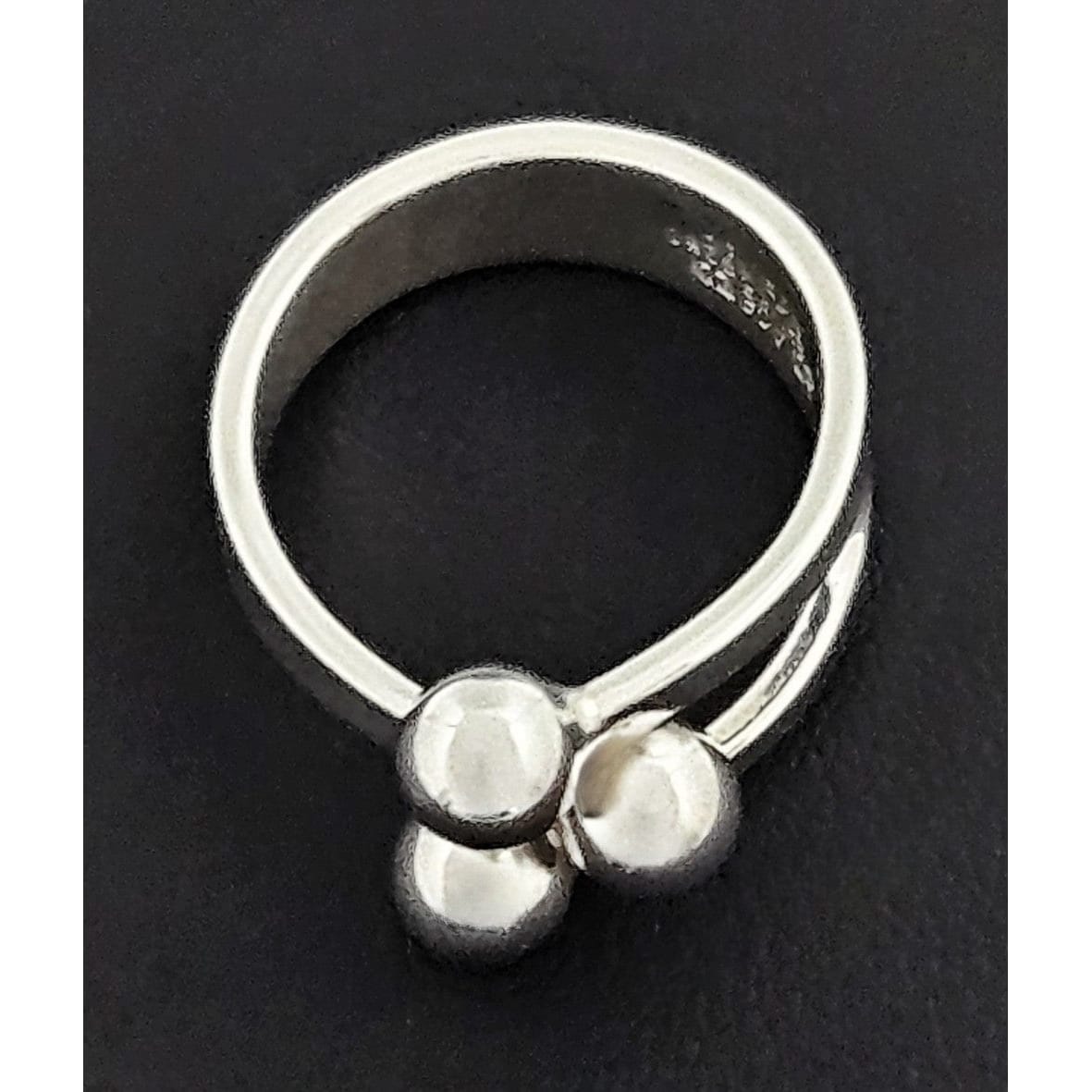 Norway Plus Designs Jewelry Norway + Designs AGE Sterling Modernist 3 Prong Crown Jester Ring C 1960s