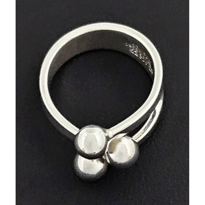 Norway Plus Designs Jewelry Norway + Designs AGE Sterling Modernist 3 Prong Crown Jester Ring C 1960s