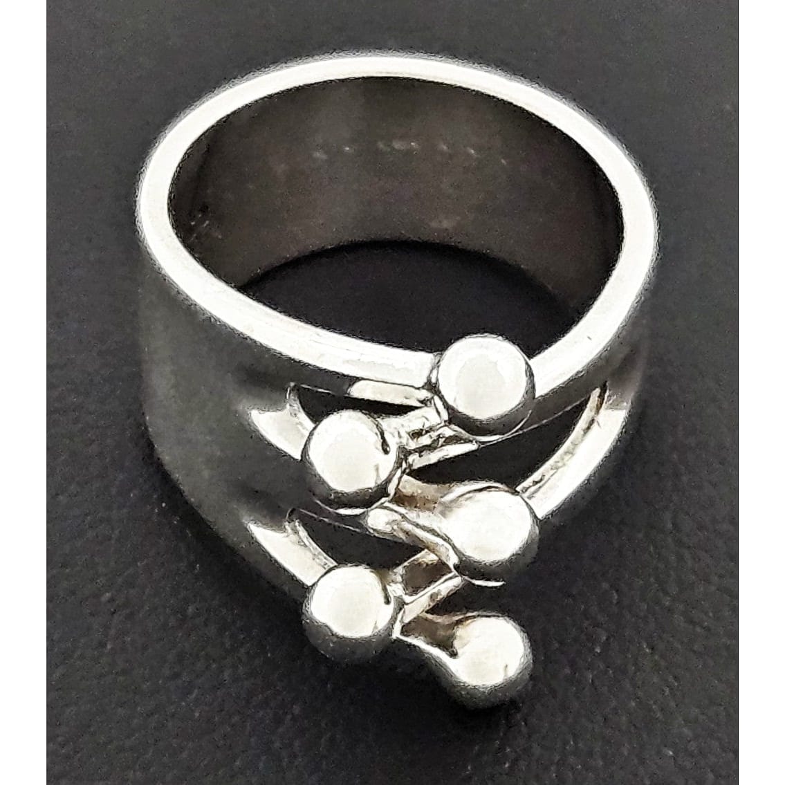 Norway Plus Designs Jewelry Norway + Designs AGE Sterling Modernist 5 Prong Crown Jester Ring C 1960s