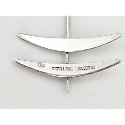 Norway Plus Designs Jewelry Norway Erling Christiansen Hand Wrought Sterling Viking Anchor Pendant Chain 60s