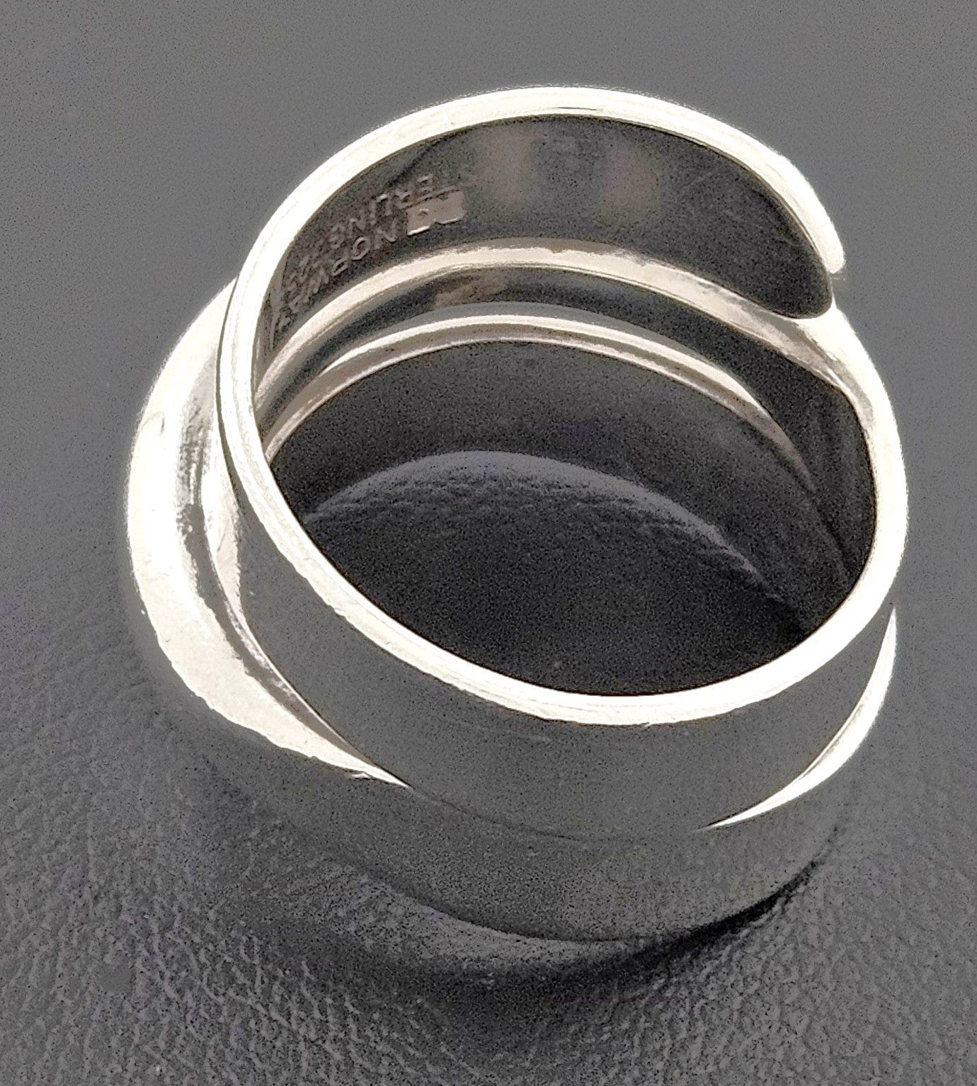 Norway Plus Designs Jewelry RARE Norway + Designs AGE Sterling Modernist Triple Wrap Unisex Ring C. 1960s