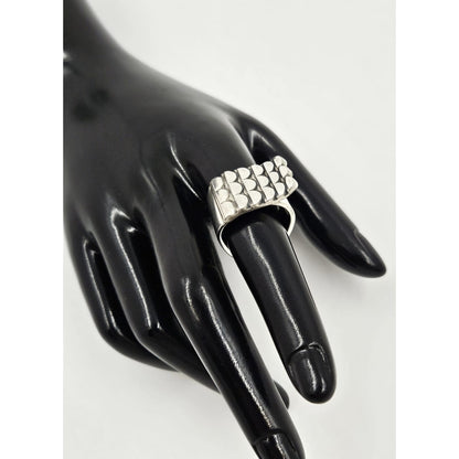 Norway Plus Designs Jewelry RARE Norway + Designs AGE Sterling Modernist X Large Unisex Ring C. 1960s