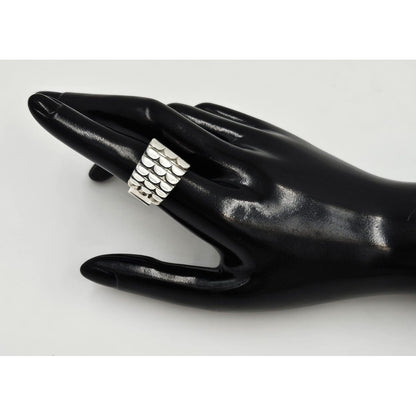 Norway Plus Designs Jewelry RARE Norway + Designs AGE Sterling Modernist X Large Unisex Ring C. 1960s