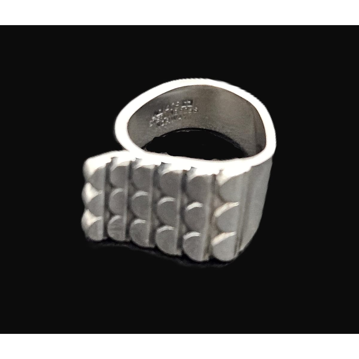 Norway Plus Designs Jewelry RARE Norway + Designs AGE Sterling Modernist X Large Unisex Ring C. 1960s