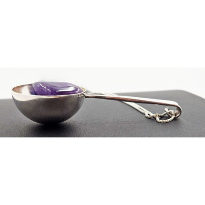 Norway Plus Designs Jewelry Superb EC NORWAY+Designs Modernist 3D Sterling Amethyst Pendant 1960s