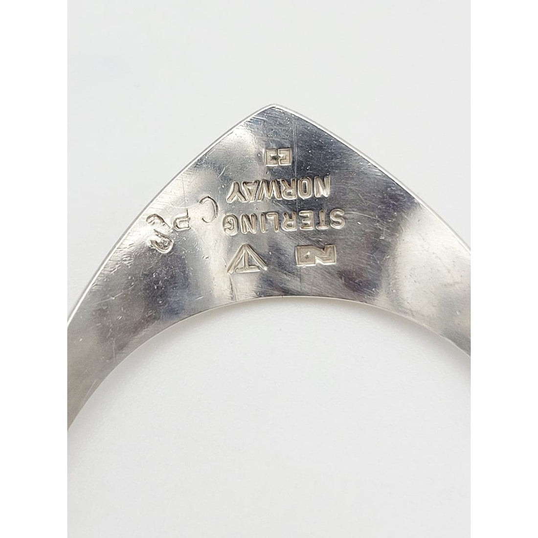 Norway Plus Designs Jewelry Tone Vigeland Norway+Designs Modernist Sterling Viking Ship Brooch 1960&