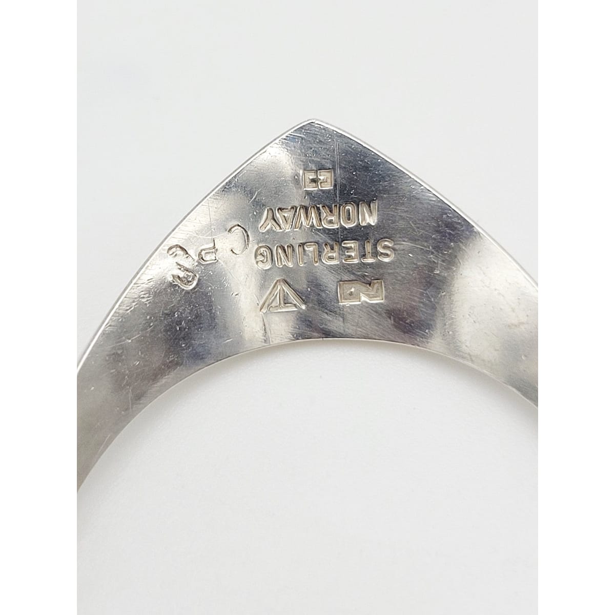 Norway Plus Designs Jewelry Tone Vigeland Norway+Designs Modernist Sterling Viking Ship Brooch 1960&