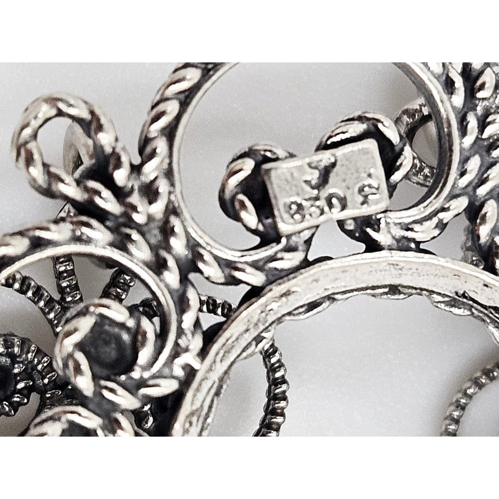 Norwegian Sterling Brooch Jewelry Vintage Norwegian Sterling Silver Solje Brooch 