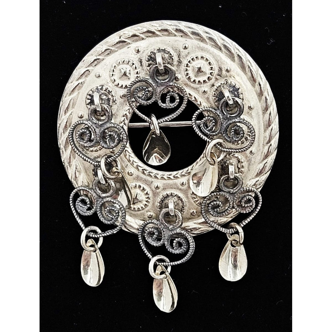 Norwegian Sterling Brooch Jewelry Vintage Norwegian Sterling Silver Solje Brooch 