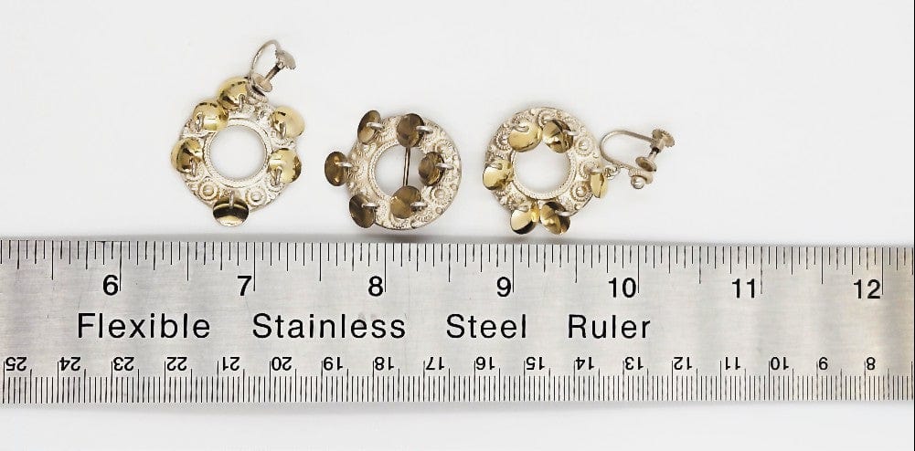 Norwegian Sterling Solje Set Jewelry Vintage Norwegian Sterling Silver Solje Brooch & Earrings Set #3