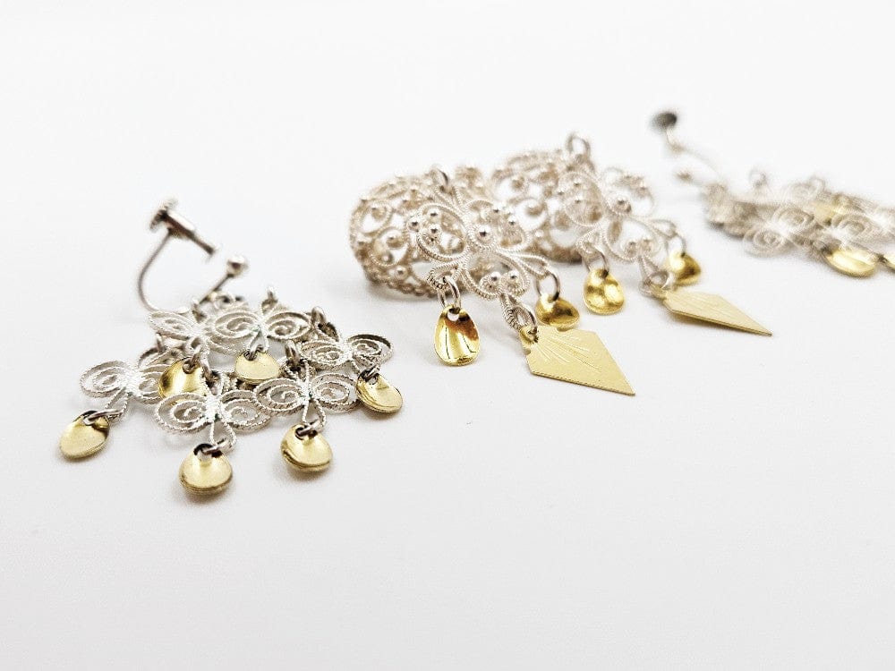 Norwegian Sterling Solje Set Jewelry Vintage Norwegian Sterling Silver Solje Brooch & Earrings Set #6
