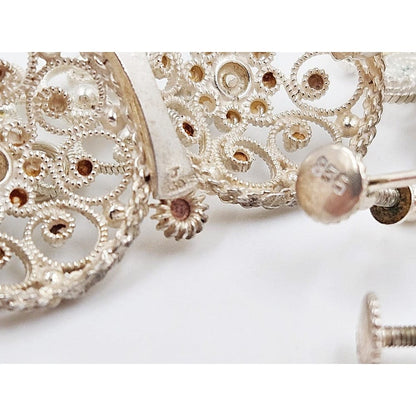 Norwegian Sterling Solje Set Jewelry Vintage Norwegian Sterling Silver Solje Brooch &amp; Earrings Set 
