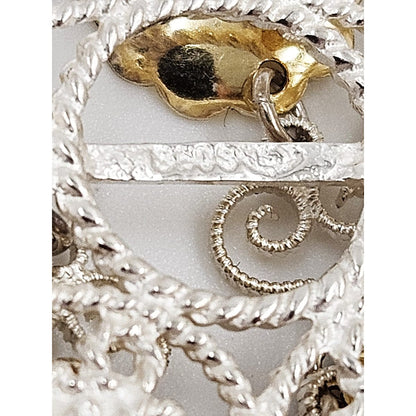 Norwegian Sterling Solje Set Jewelry Vintage Norwegian Sterling Silver Solje Brooch &amp; Earrings Set 