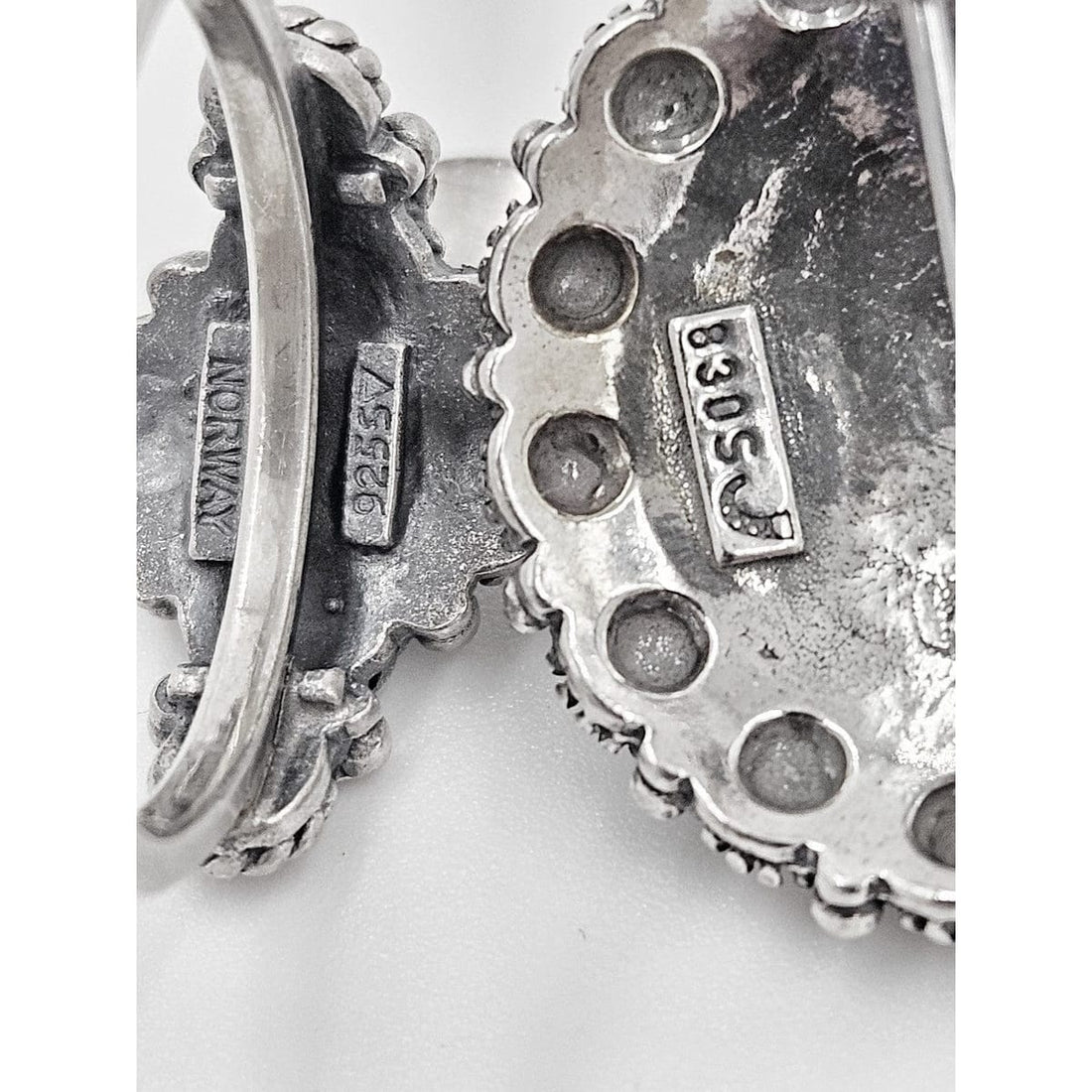 Norwegian Sterling Solje Set Jewelry Vintage Norwegian Sterling Silver Solje Brooch &amp; Earrings Set 
