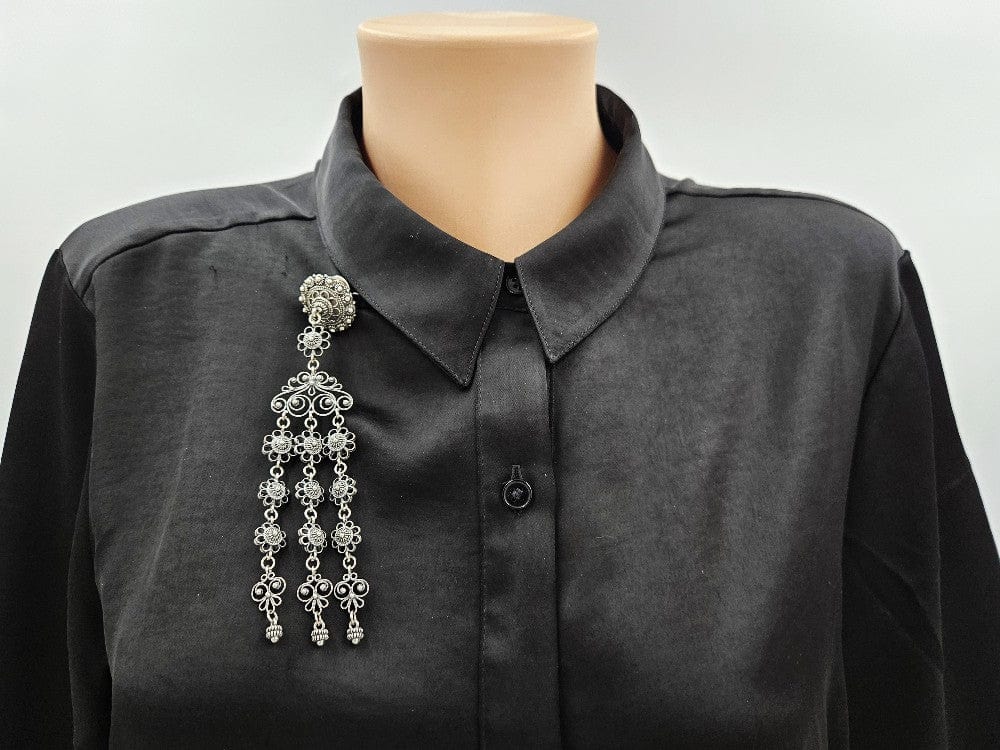 Norwegian Sterling Solje Set Jewelry Vintage Norwegian Sterling Silver Solje Brooch & Earrings Set #8