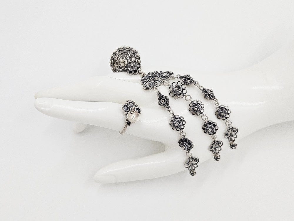Norwegian Sterling Solje Set Jewelry Vintage Norwegian Sterling Silver Solje Brooch & Earrings Set #8
